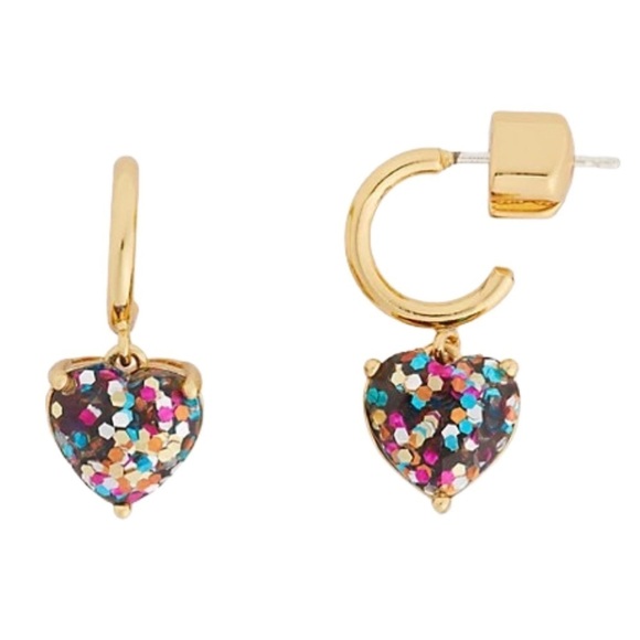 KATE SPADE • My Love Glitter Huggies Hoop Earrings - Picture 1 of 3